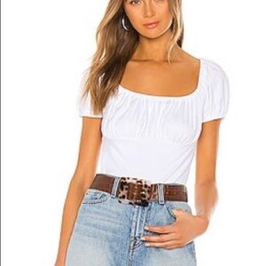 Cap sleeve gathered top from Revolve